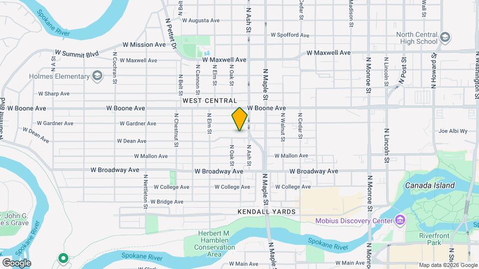 1718 W Dean Ave Map and Location Details