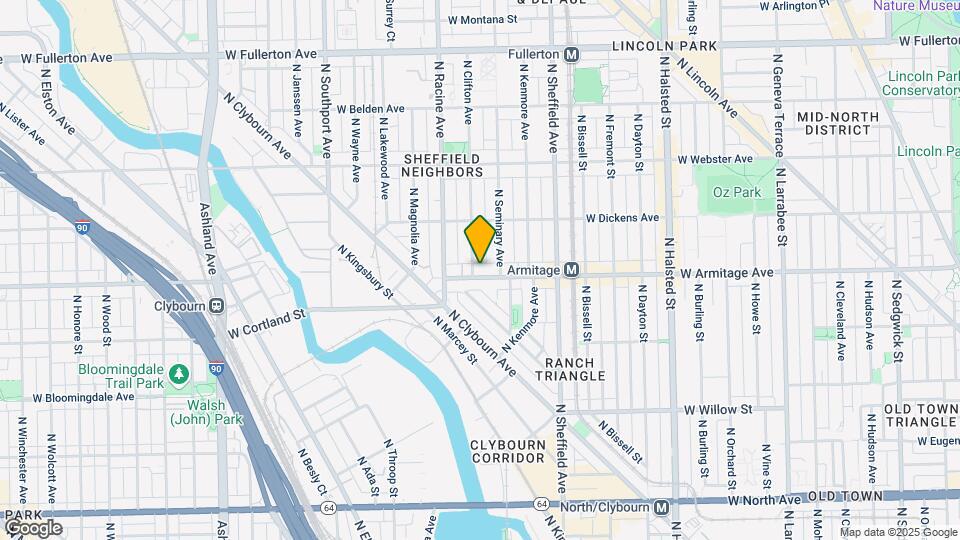 1132 W Armitage Ave, Unit 3A Map and Location Details