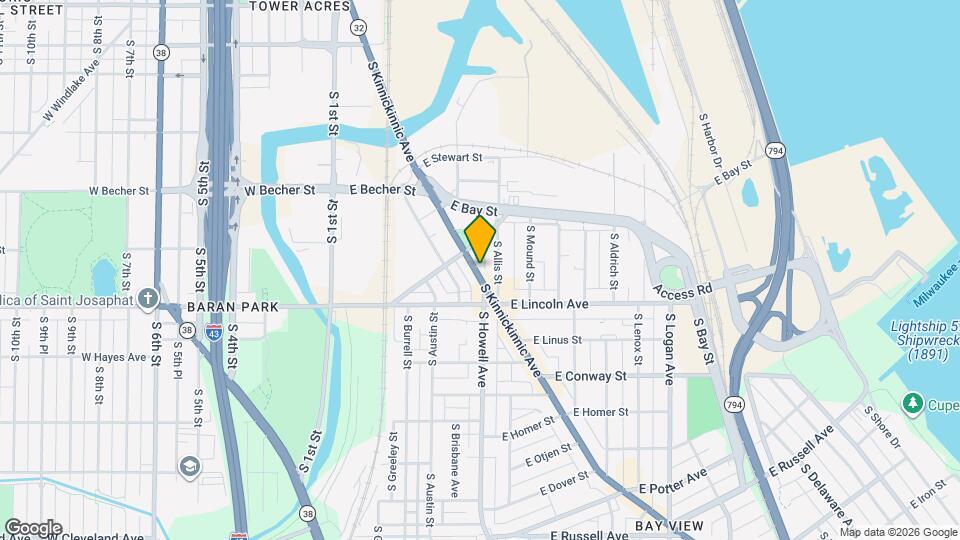 2226 S Kinnickinnic Ave, Unit 1 Mapa y Detalles de la Ubicación