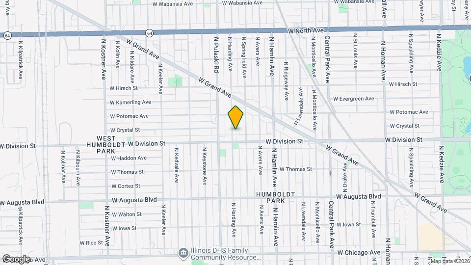 1217 N Harding Ave Map and Location Details