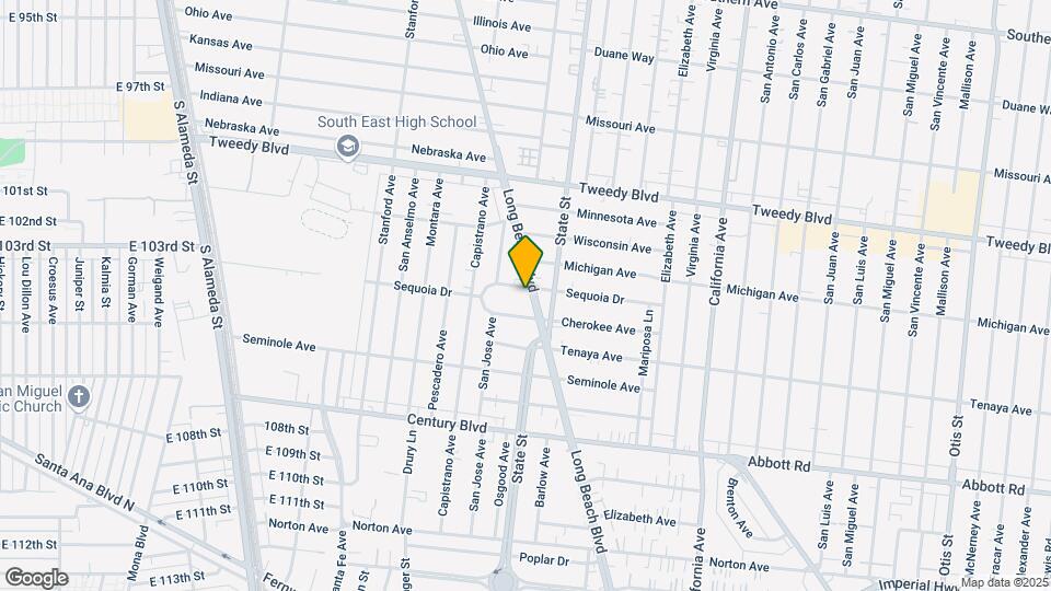 10303 Long Beach Blvd Map and Location Details