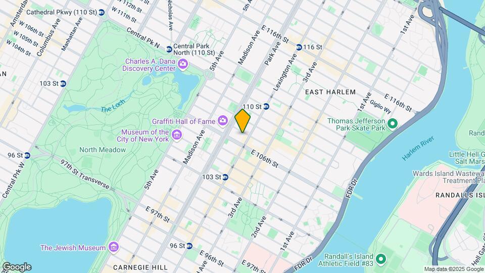 124 E 107th St Map and Location Details
