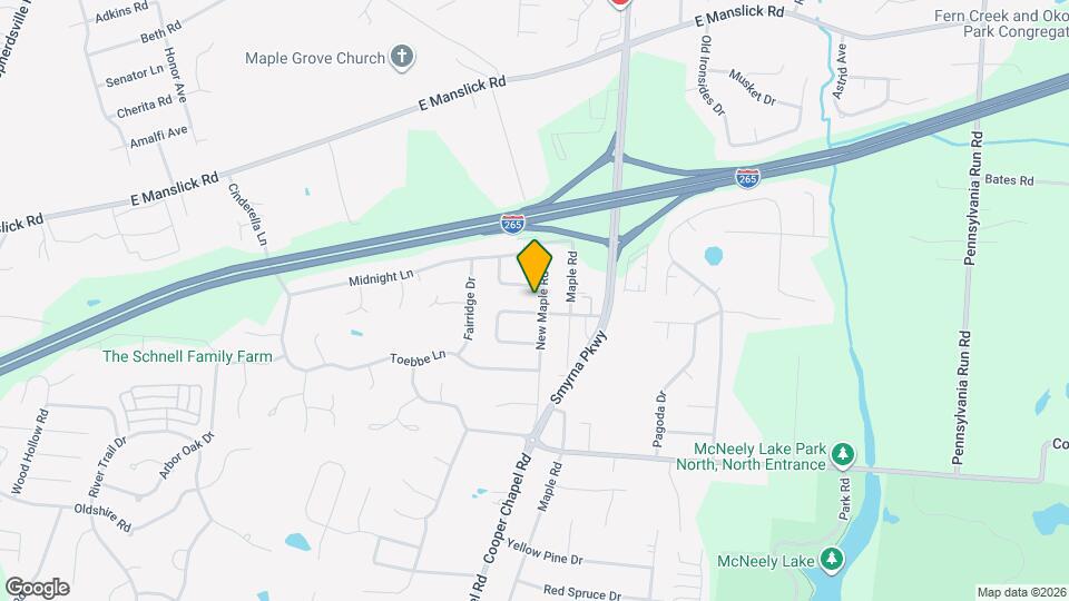 9114 New Maple Rd Map and Location Details