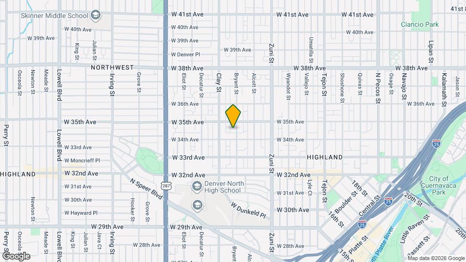 3425 Bryant St Map and Location Details