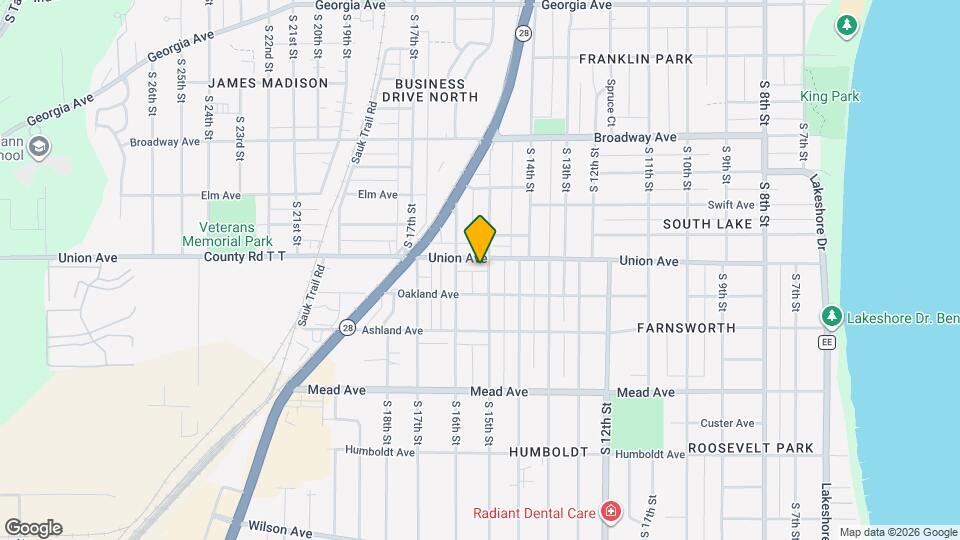 1505 Union Ave Map and Location Details