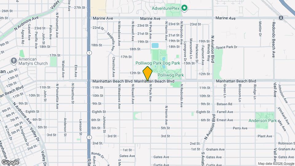 1460 Manhattan Beach Blvd, Unit E Map and Location Details