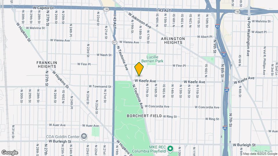1802 W Keefe Ave Map and Location Details