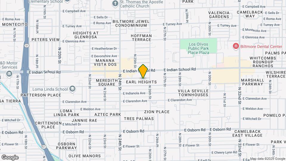 2531 E Amelia Ave Map and Location Details