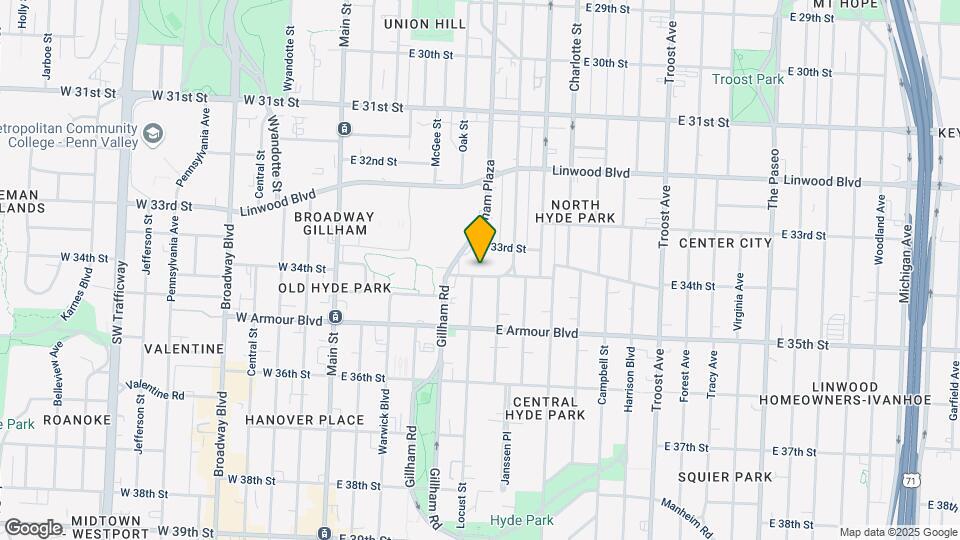 3336 Gillham Rd Mapa y Detalles de la Ubicación