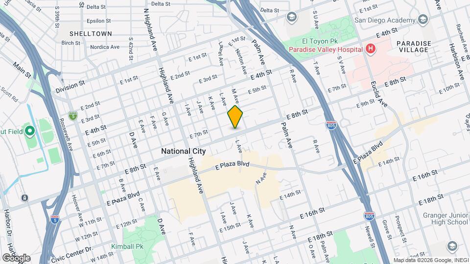 1207 E 8th St Map and Location Details