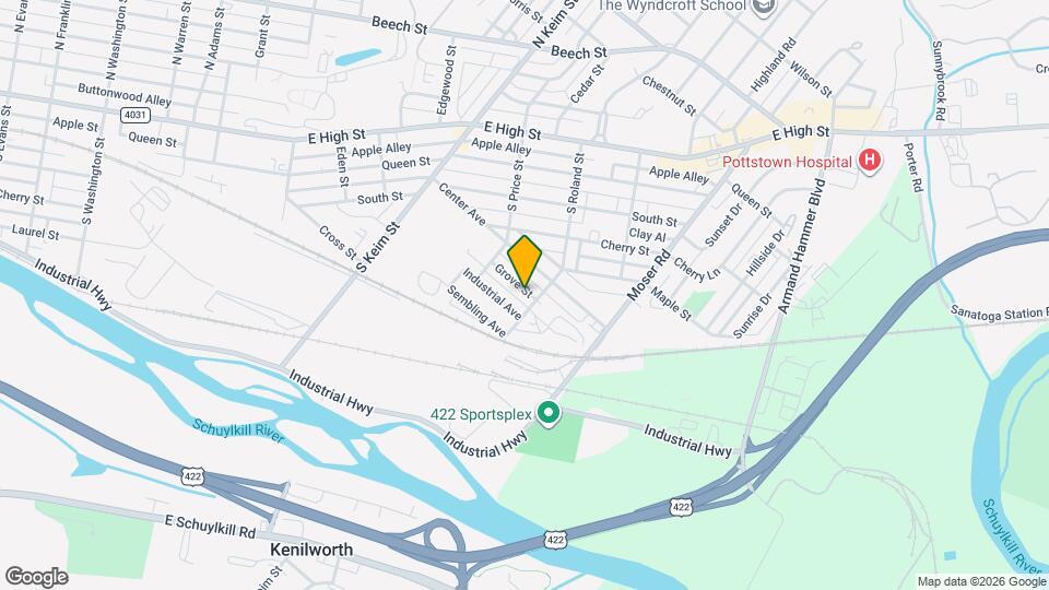 1158 Grove St Map and Location Details