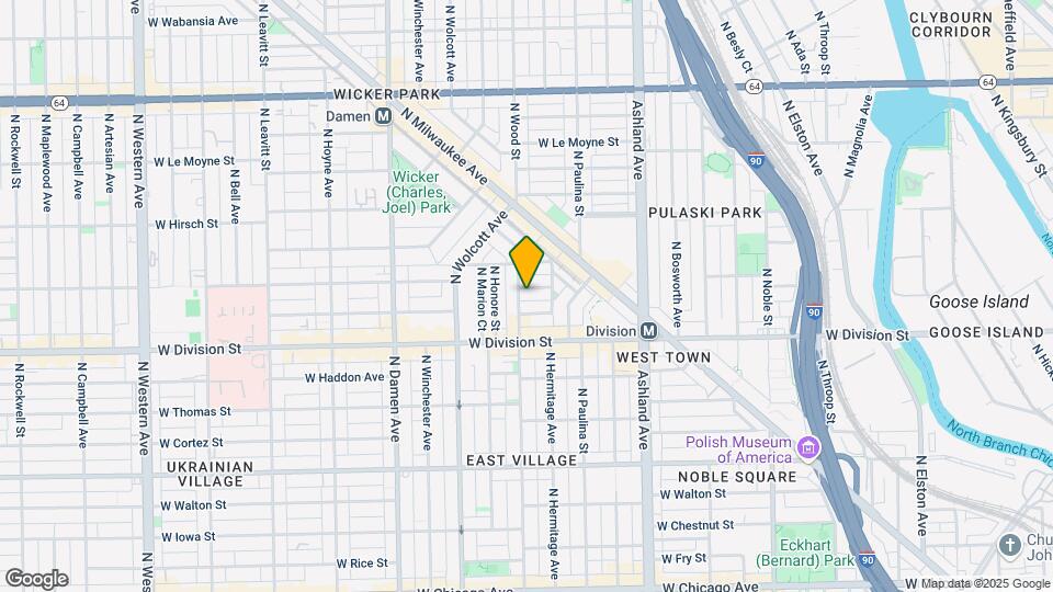 1239 N Wood St Map and Location Details