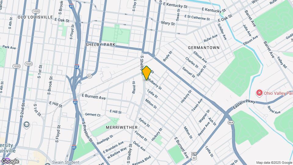 1415 S Shelby St Map and Location Details