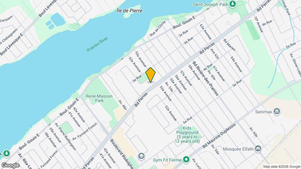 9321 Perras Boul Map and Location Details