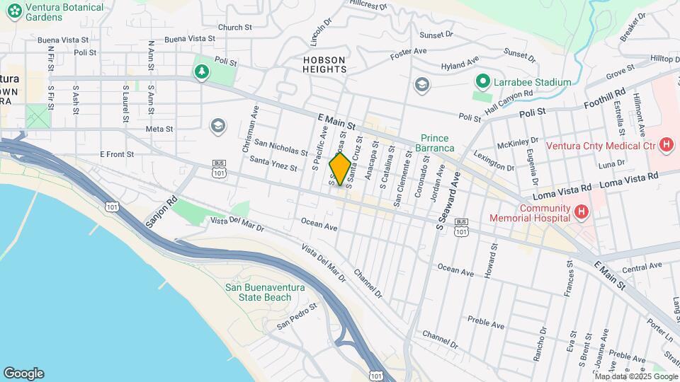 1905 E Thompson Blvd Mapa y Detalles de la Ubicación