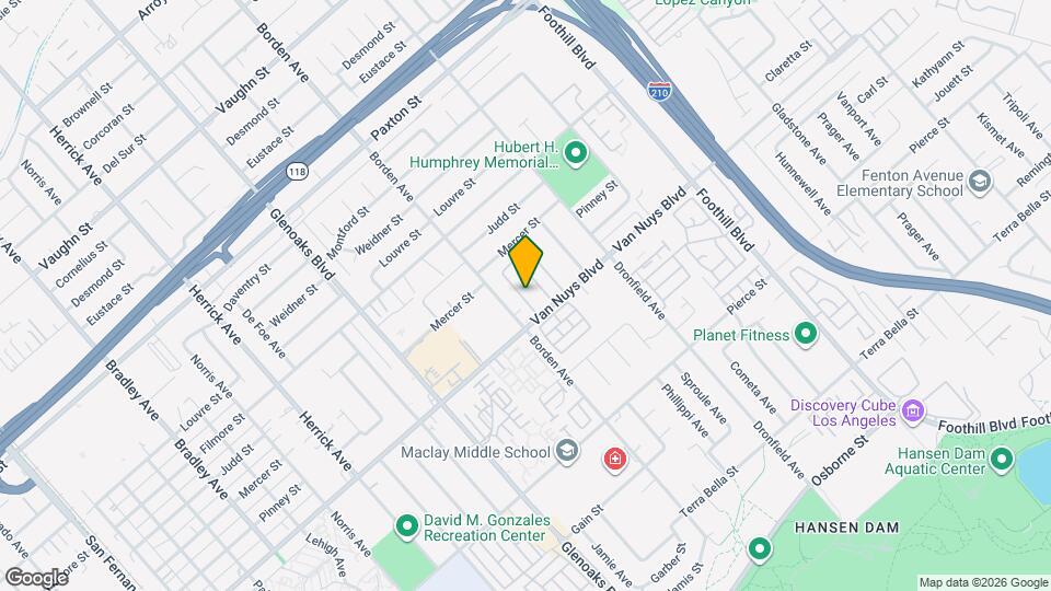 12601 Van Nuys Blvd, Unit 226 Map and Location Details