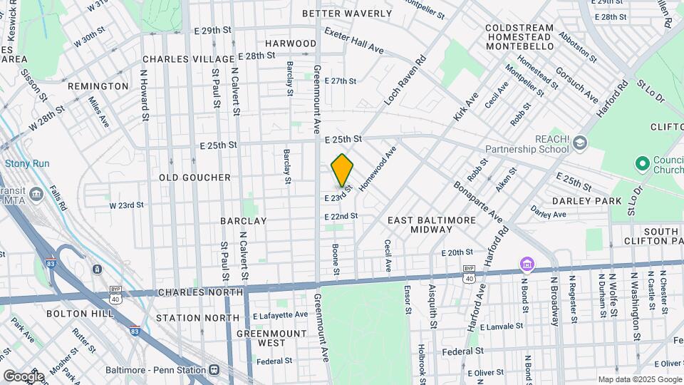 708 E 23rd St Map and Location Details