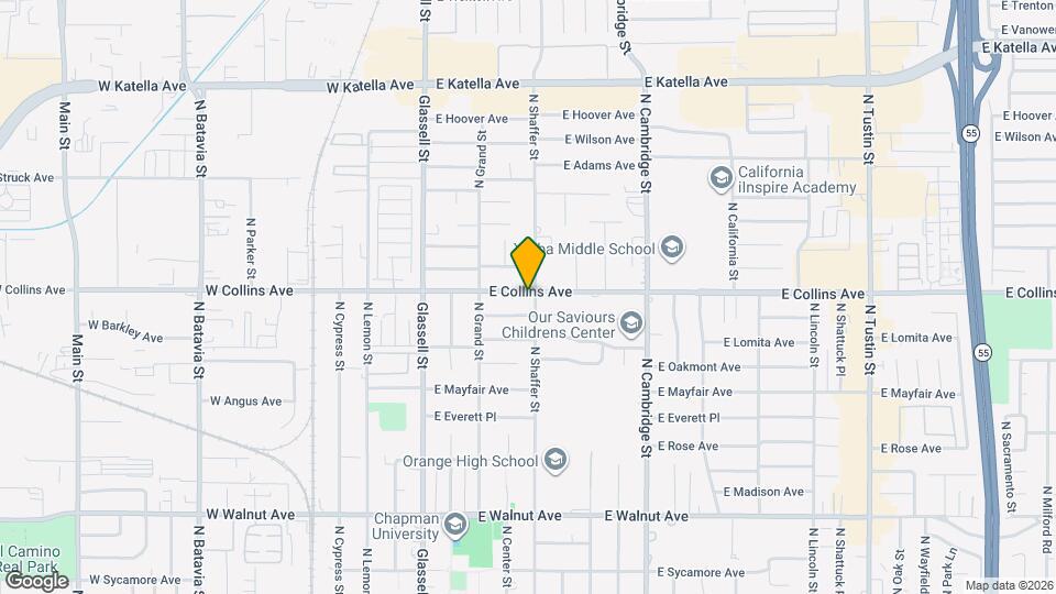 890 N Shaffer St Map and Location Details