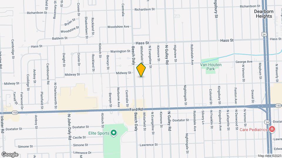 5943 Whitefield St Map and Location Details