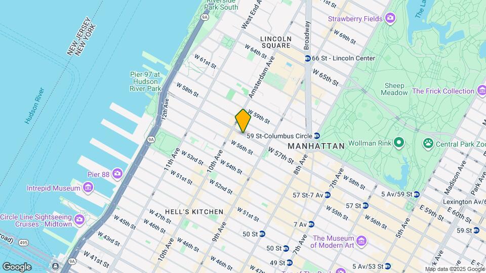 442 W 57th St Map and Location Details