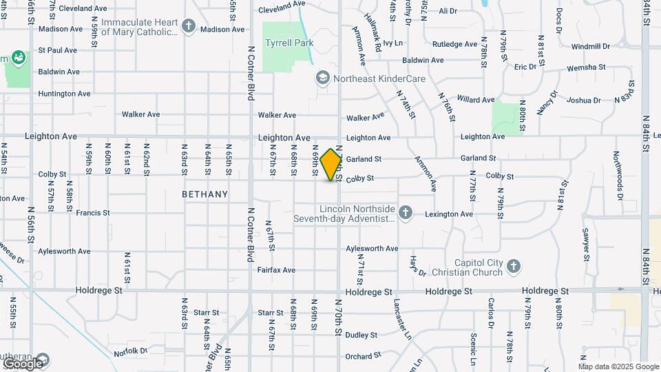6935 Colby St Map and Location Details