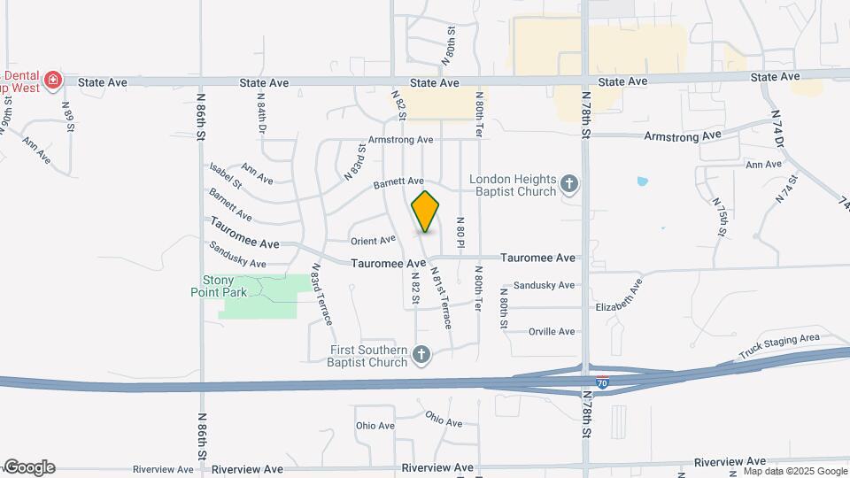 615 N 82 St Map and Location Details