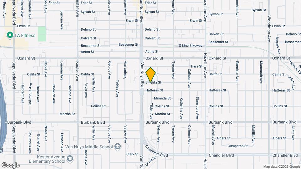 14428 Emelita St Map and Location Details