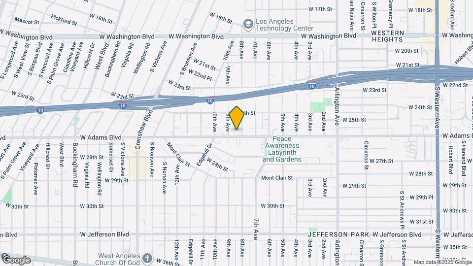 3811 1/4 W Adams Blvd Map and Location Details