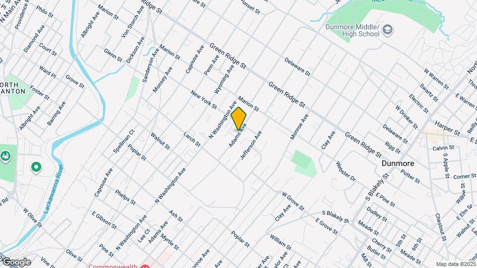 1341 Adams Ave Map and Location Details