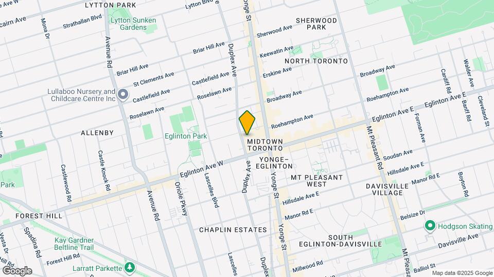 Yonge Eglinton Apartments – Duplex Map and Location Details