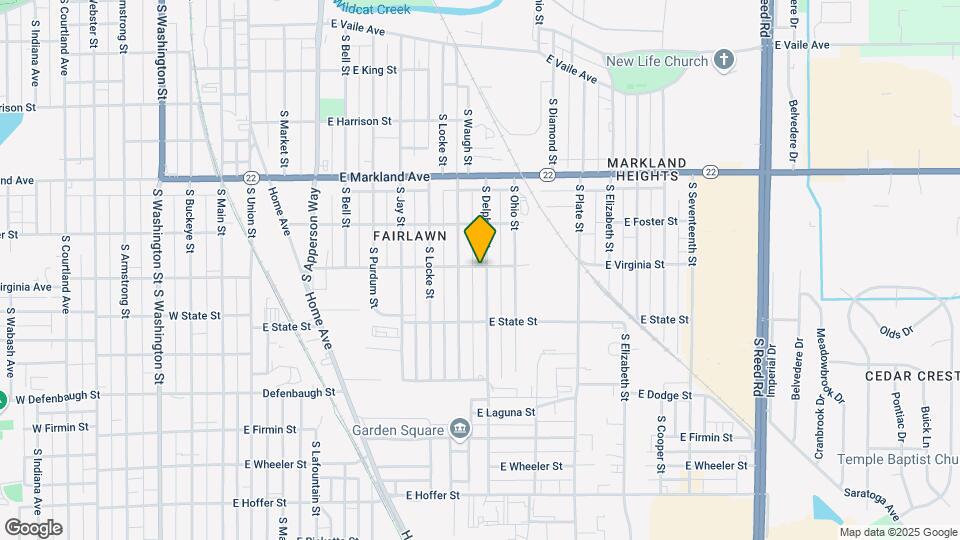 1201 S Delphos St Map and Location Details
