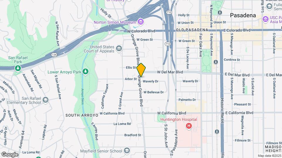336 S Orange Grove Blvd Mapa y Detalles de la Ubicación
