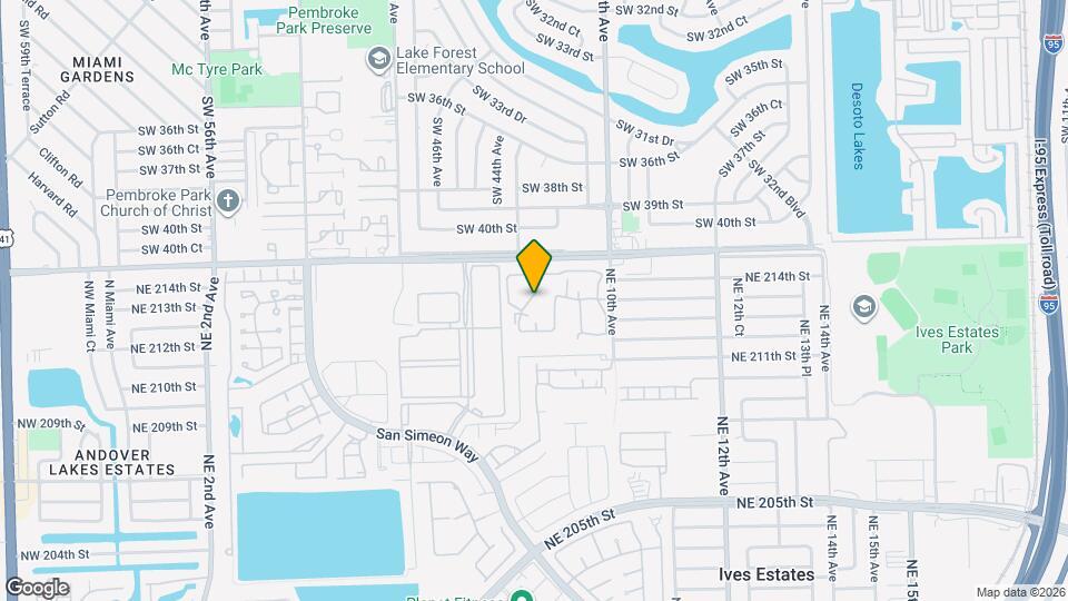 21343 NE 8th Ct Map and Location Details