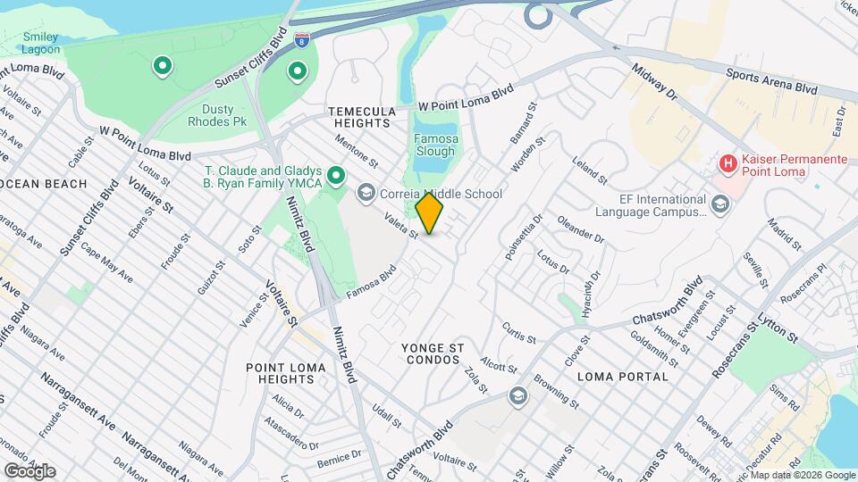 4032 Valeta St, Unit Point Loma Tennis Club Map and Location Details