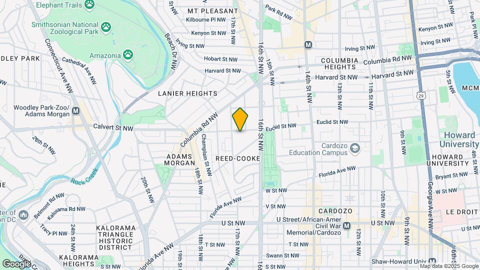 1654 Euclid St NW Mapa y Detalles de la Ubicación