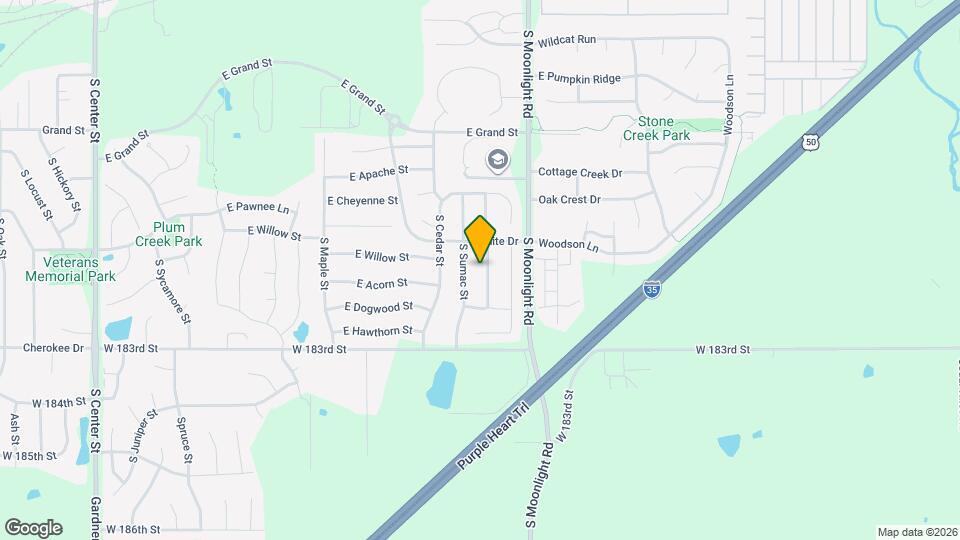 732 S Evergreen St Mapa y Detalles de la Ubicación