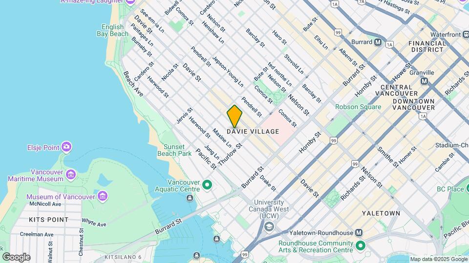 1131 Burrard St Map and Location Details