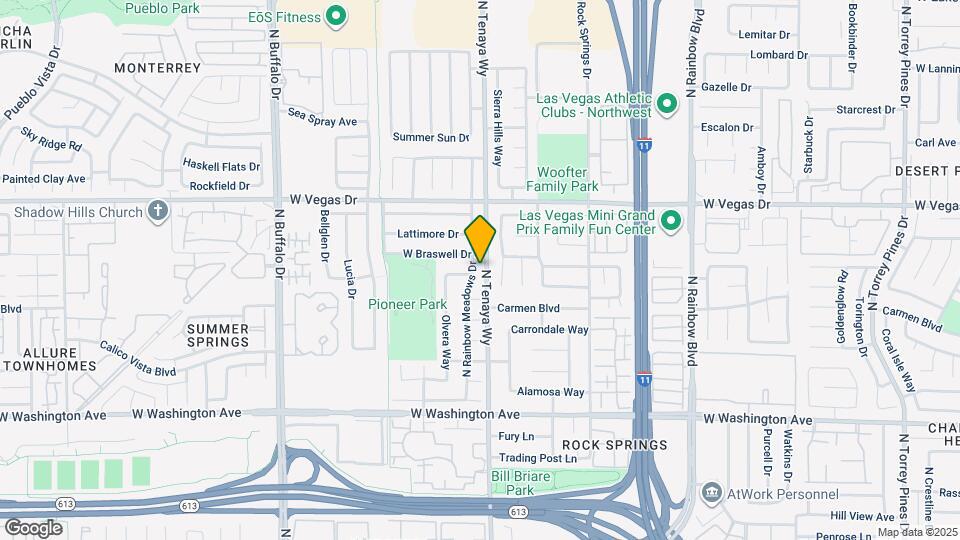 1332 N Rainbow Meadows Dr Mapa y Detalles de la Ubicación