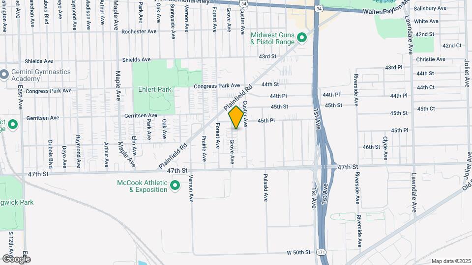 4515 S Grove Ave Map and Location Details