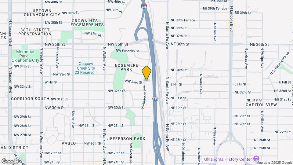 3400 N Robinson Ave Map and Location Details