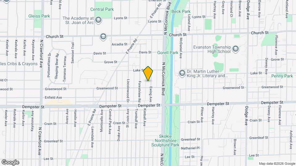 8912 Ewing Ave Map and Location Details
