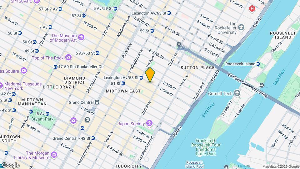 232 E 53rd St Map and Location Details