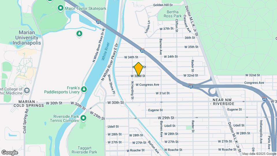 1327 W 32nd St Map and Location Details