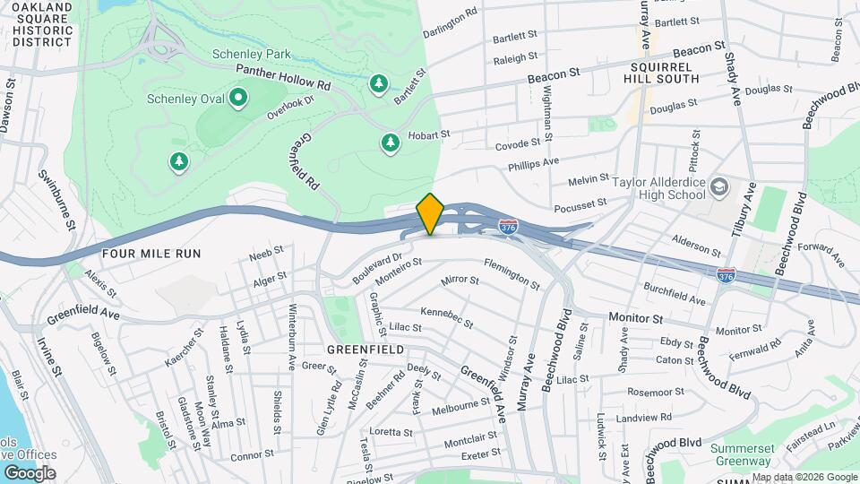 3891 Beechwood Blvd Map and Location Details