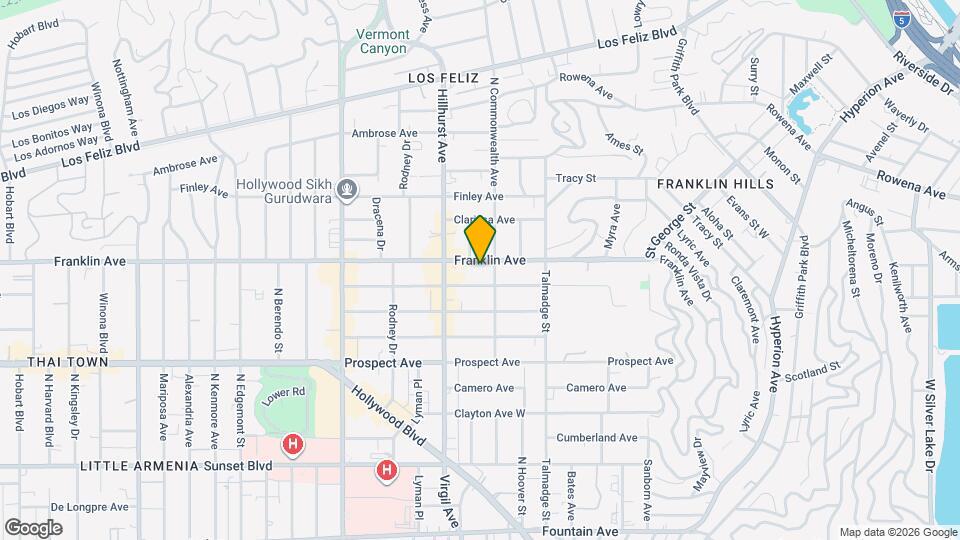 4416 Franklin Ave Map and Location Details