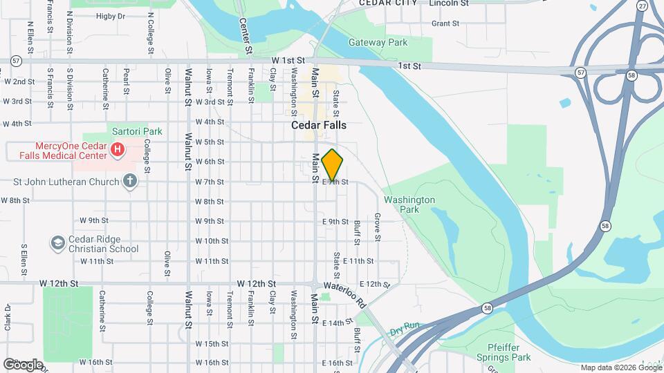 123 E 7th St Map and Location Details