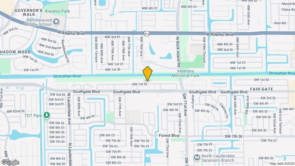 7461 SW 1st St Map and Location Details