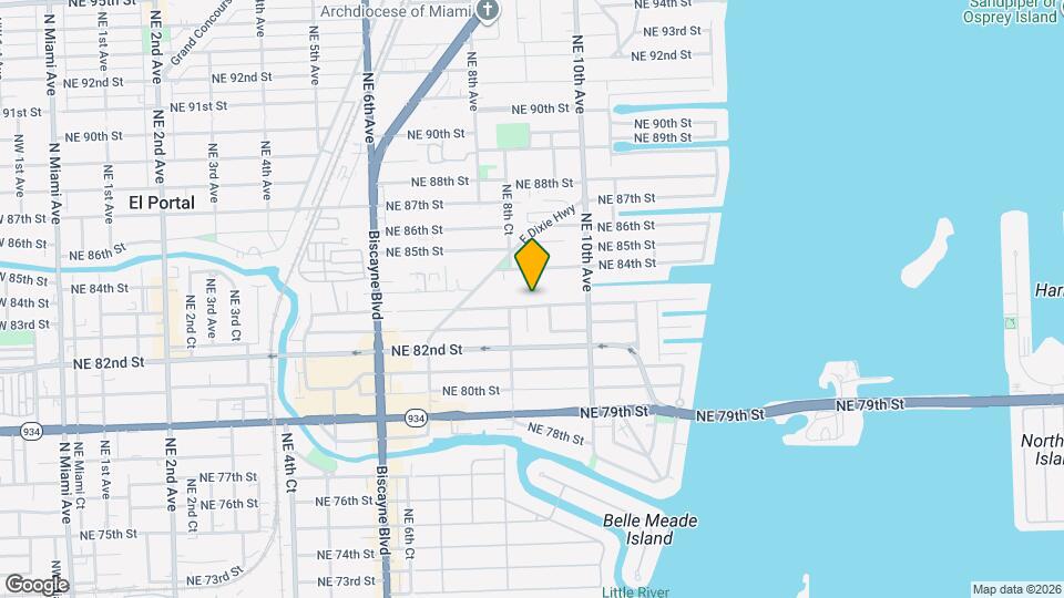 871 NE 83rd St Map and Location Details