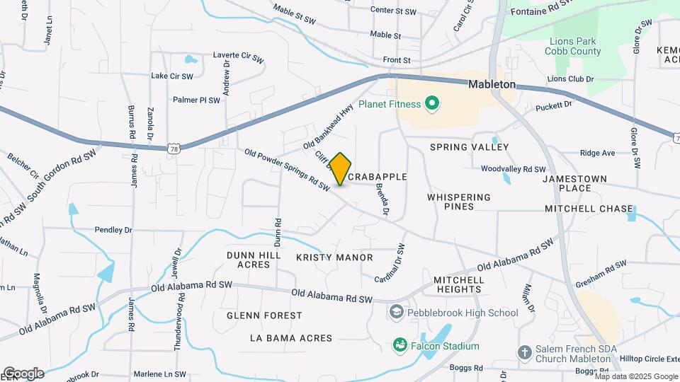 1078 Old Powder Springs Rd SW Map and Location Details