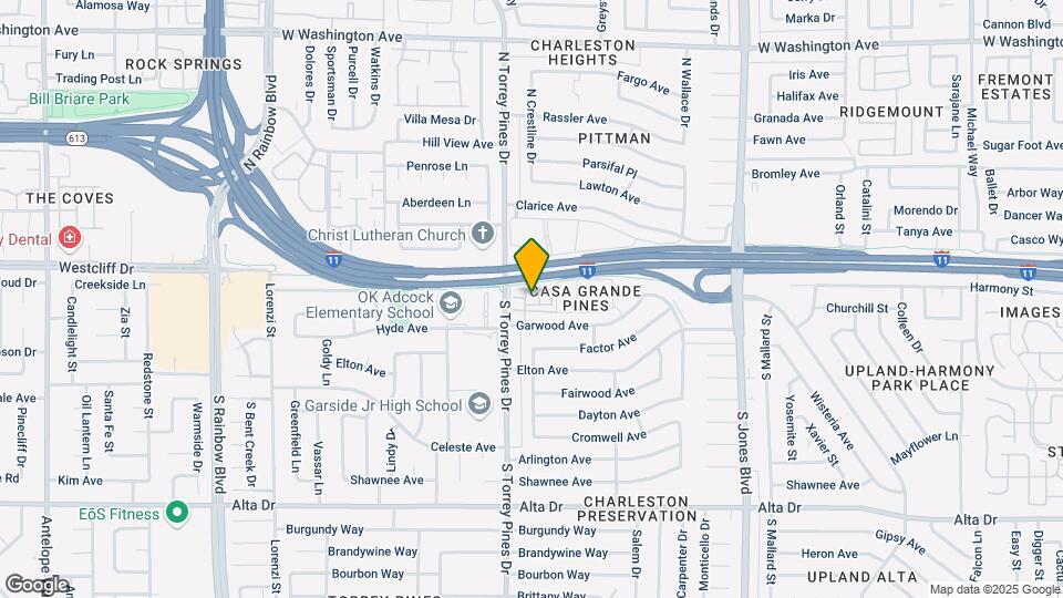 100 S Crestline Dr Map and Location Details